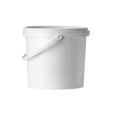 Seau blanc de 5 litres avec couvercle à preuve de falsification