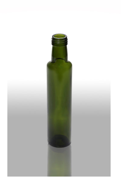 Bouteille d'huile Dorica en verre vert de 500 ml (goulot à vis)