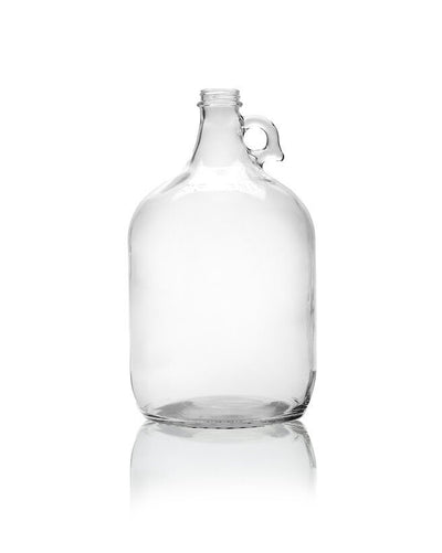 1 gallon (128 oz) flacon en verre clair Growler avec poignée