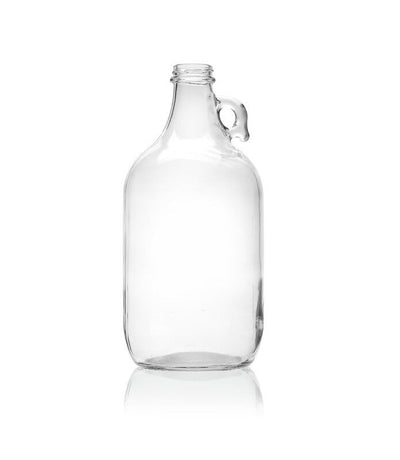 Flagon en verre transparent de 0,5 gallon (64oz) avec poignée