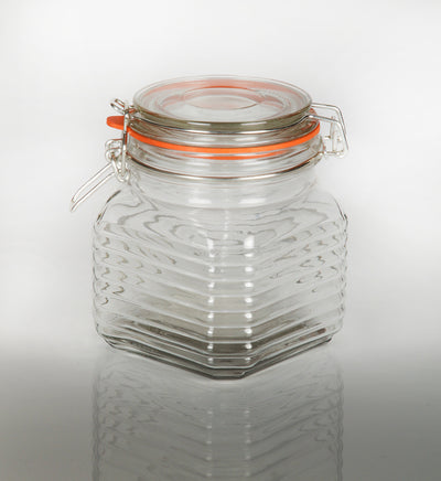 Bocal en verre Kilnclip à rainures de 800 ml