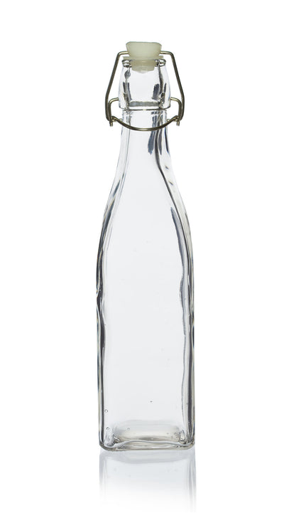 Bouteille en verre avec bouchon à bascule carrée de 550 ml