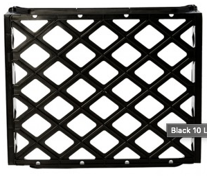 Plateau à pain ventilé empilable pour 10 miches (noir) Vue de dessous