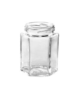 Pot en verre hexagonal de 283 ml (12 oz)