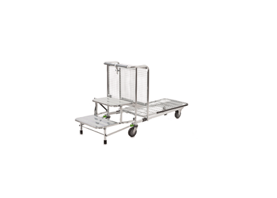 Chariot de prélèvement de marchandises en stock à 2 niveaux