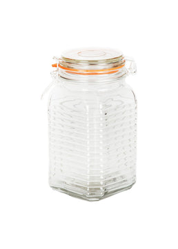 1300ml Pot en verre Ribbed Kilnclip