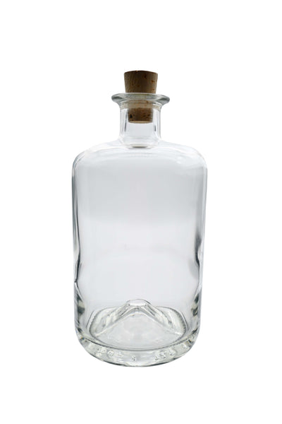 Bouteille en verre Apotheker de 100 ml avec bouchon en liège